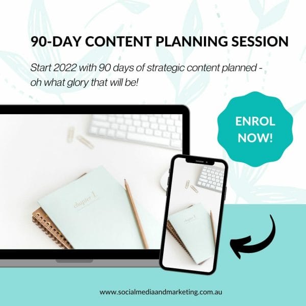 90 day content planning session